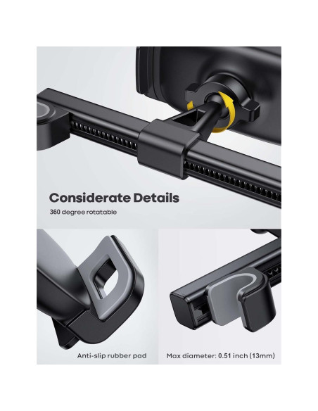 Soporte para Tableta Lamicall CH05 Negro para Reposacabezas