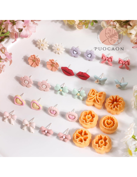 Cortadores de Arcilla Polimérica Puocaon - 12 Piezas Variadas