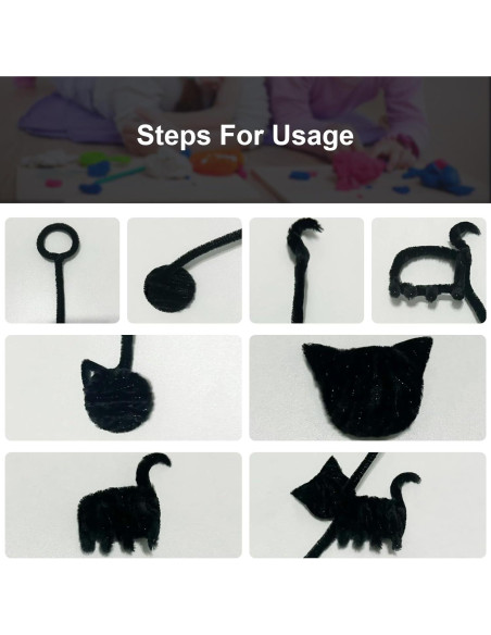 Limpiadores de Tuberías FirstKitchen 100pcs Chenilla Negra 30cm