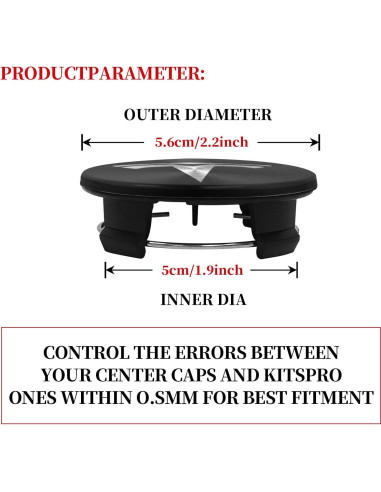 Knomix Tapas de Rueda para Tesla Model 3 y Y - 4 Piezas 56mm