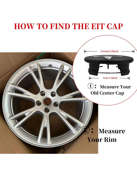Knomix Tapas de Rueda para Tesla Model 3 y Y - 4 Piezas 56mm