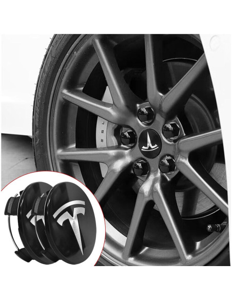 Knomix Tapas de Rueda para Tesla Model 3 y Y - 4 Piezas 56mm