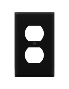 Placa de Pared Dúplex ENERLITES 11.43x7.01cm Negro