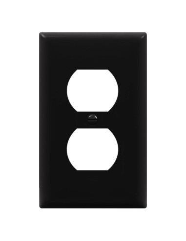 Placa de Pared Dúplex ENERLITES 11.43x7.01cm Negro