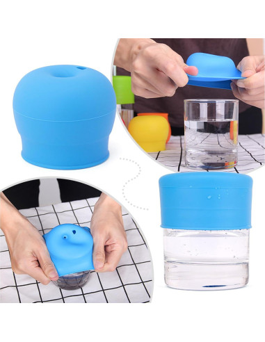 Paquete de 5 tapas de silicona VEAGINS para tazas con sorbete