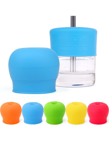 Paquete de 5 tapas de silicona VEAGINS para tazas con sorbete