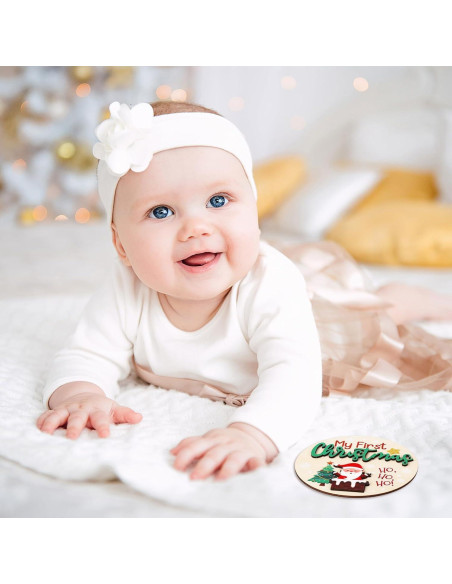 12 Tarjetas de Hitos para Bebés FYSUIMU Doble Capa Madera