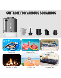 Bomba de Aire Portátil THE WEEKEND 3kPa 2000mAh Inflables 2