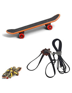 Arnés y Correa para Tortuga Homedy con Mini Patineta Negro
