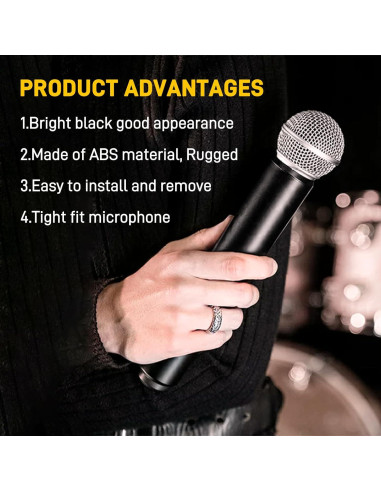 Cubierta de Batería Repuesto YIBEICO para Micrófono Shure BLX2/SM58