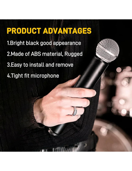 Cubierta de Batería Repuesto YIBEICO para Micrófono Shure BLX2/SM58