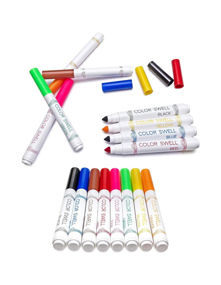 Marcadores Lavables Color Swell 8 Pack Anchos No Tóxicos