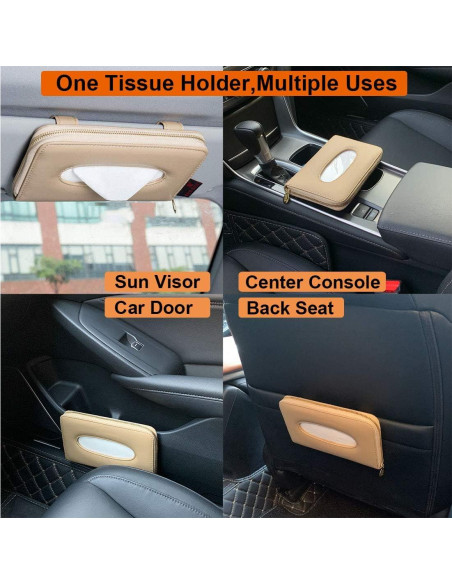 Soporte de Tejidos para Auto Cartisen Beige - Cuero Sintético