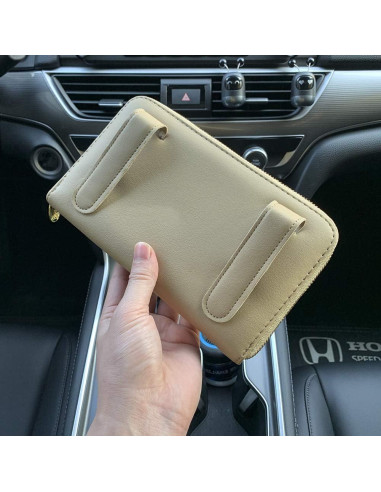 Soporte de Tejidos para Auto Cartisen Beige - Cuero Sintético