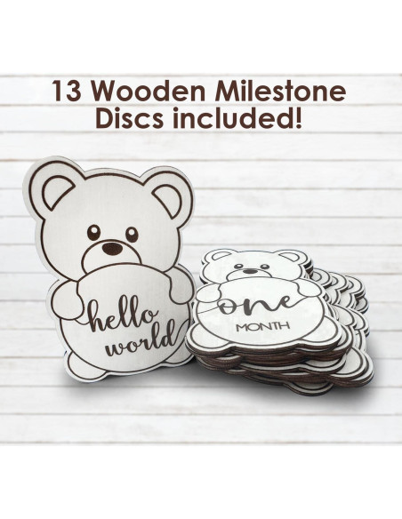 Tarjetas de Hitos Mensuales Bebés Oso de Peluche The Real Bossy Baby Tarjetas de Hitos Mensuales Bebés Oso de Peluche The Real Bossy Baby