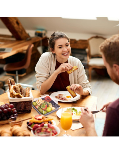 50 Cajas de Charcutería Desechables Leafiew 13.5x12.5cm