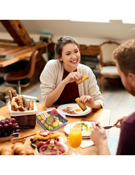 50 Cajas de Charcutería Desechables Leafiew 13.5x12.5cm