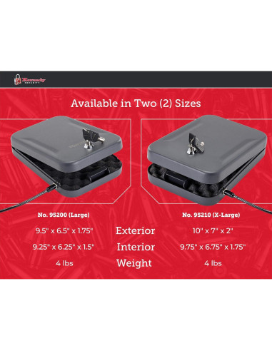Caja de Seguridad Hornady 95200 para Armas y Valiosos 24.1x16.5cm
