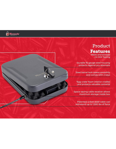 Caja de Seguridad Hornady 95200 para Armas y Valiosos 24.1x16.5cm