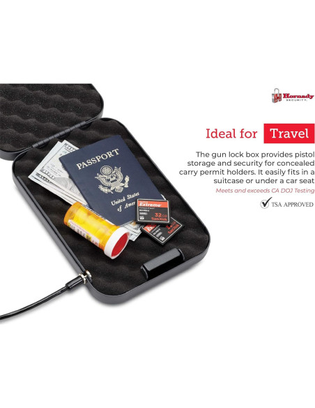 Caja de Seguridad Hornady 95200 para Armas y Valiosos 24.1x16.5cm