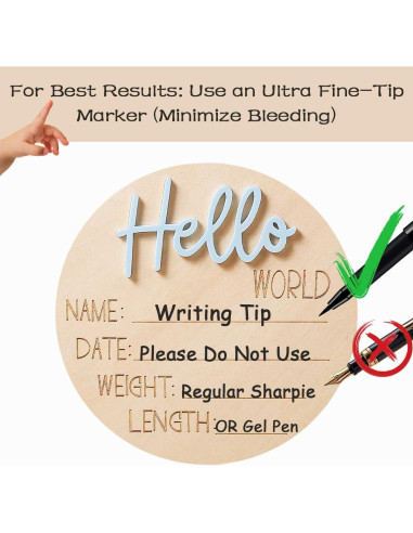 Cartel de Anuncio de Bebé Ylsteed 6" Azul - Tarjeta de Hitos