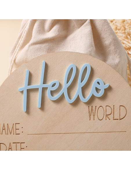 Cartel de Anuncio de Bebé Ylsteed 6" Azul - Tarjeta de Hitos