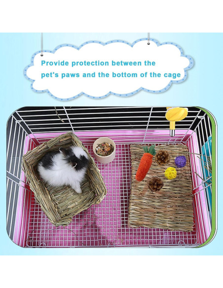 Cama de Hierba Natural Kathson para Conejos y Pequeños Animales