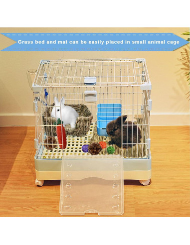 Cama de Hierba Natural Kathson para Conejos y Pequeños Animales