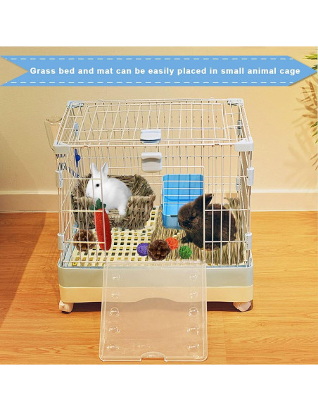 Cama de Hierba Natural Kathson para Conejos y Pequeños Animales