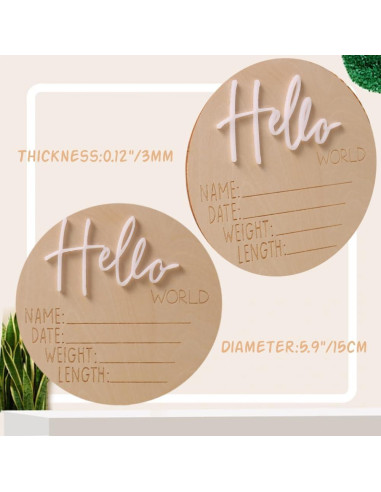 Cartel de Anuncio de Bebé Ylsteed 6" Azul - Tarjeta de Hitos