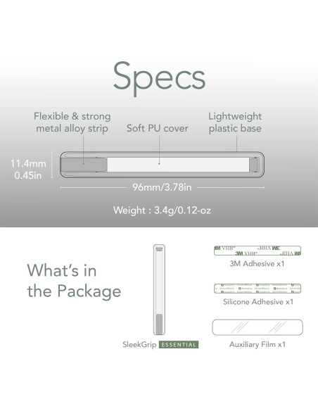 Agarradera Ultra Fina SleekGrip Esencial para Smartphone