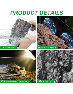 Plataforma de Sol para Tortugas Xoeryoy 22x13 cm Gris 2