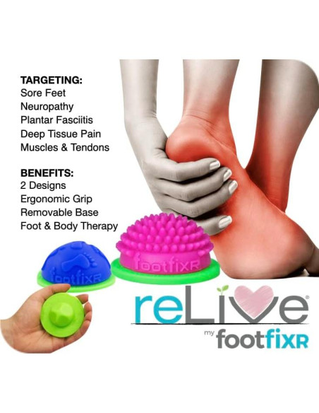 Bola de Masaje AIRfeet Dome FootFIXR para Alivio de Pies