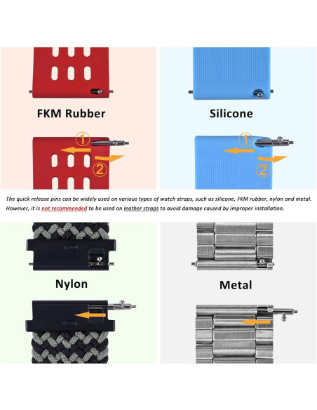 Pasadores de Resorte Rápida WOCCI 14mm Acero Inoxidable 4pcs