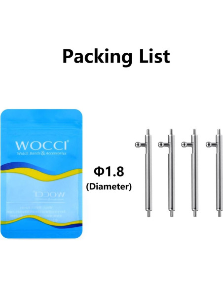 Pasadores de Resorte Rápida WOCCI 14mm Acero Inoxidable 4pcs