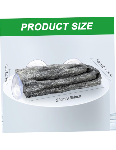 Plataforma de Sol para Tortugas Xoeryoy 22x13 cm Gris