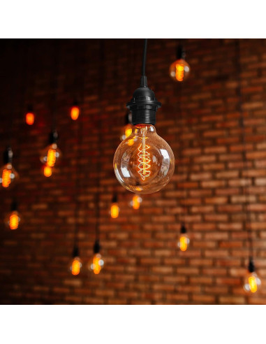 Kit de Luz Colgante Enchufable Hortsun 6 Paquetes E26/E27 3.6m