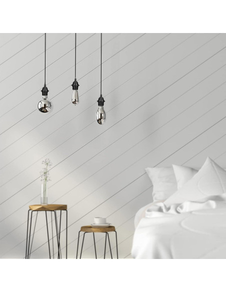 Kit de Luz Colgante Enchufable Hortsun 6 Paquetes E26/E27 3.6m