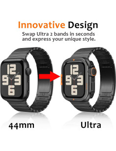 Funda Metálica Amizee para Apple Watch 44mm Negra - Resistente 2