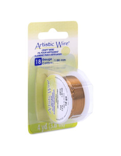 Alambre Artístico Cobre Colorido 18 Calibres Latón Antiguo 3.66 m