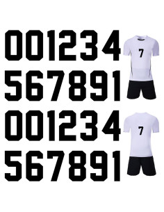 24 Piezas Transferencias de Calor CPEI Números 20 cm Negro