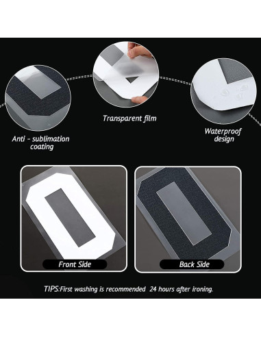 24 Piezas Transferencias de Calor CPEI Números 20 cm Negro