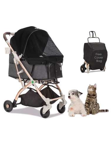 Carrito de Paseo para Mascotas HPZ Pet Rover Lite - Negro