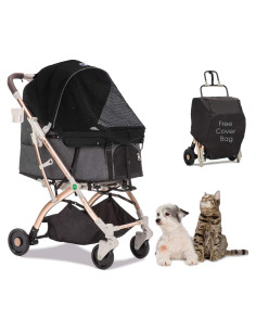 Carrito de Paseo para Mascotas HPZ Pet Rover Lite - Negro