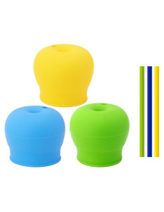 Paquete de 3 tapas de silicona VEAGINS para tazas 5.1cm