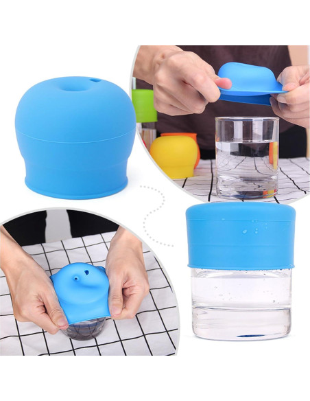 Paquete de 3 tapas de silicona VEAGINS para tazas 5.1cm