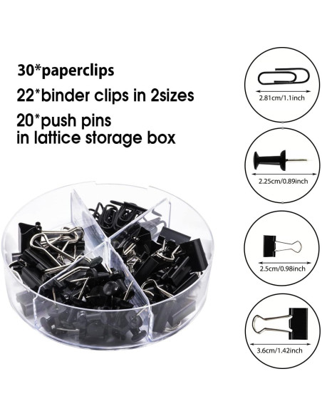 Set de Suministros de Oficina KAAKOW Negro - Organizador, Grapadora y Más