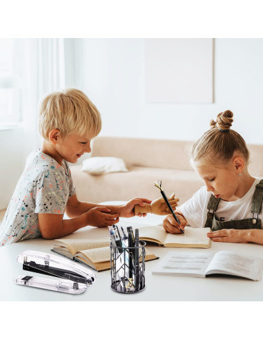 Set de Suministros de Oficina KAAKOW Negro - Organizador, Grapadora y Más