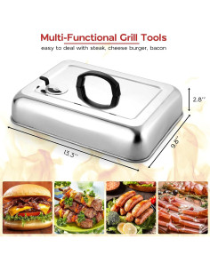 Cubierta de Basting Onader 34 x 25 cm Acero Inoxidable 2