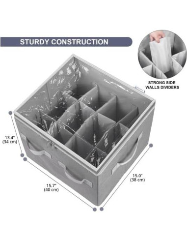 Organizador de Zapatos Moteph Gris Pequeño 12 Pares con Cubierta